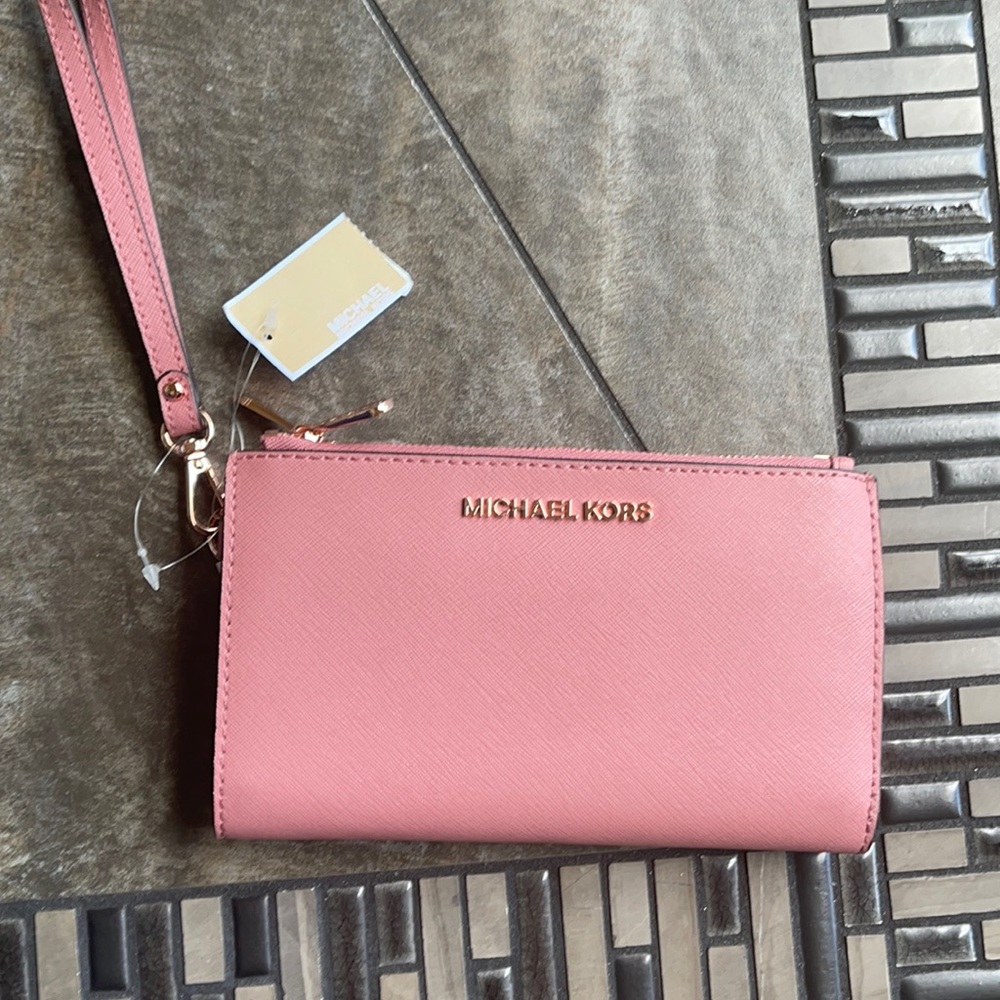 MICHAEL KORS LG DOUBLE ZIP WRISTLET RACING GREEN